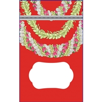 Rose Bud Lei Red Large Stand Up Zipper Pouches