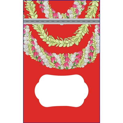 Rose Bud Lei Red Small Stand Up Zipper Pouches