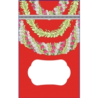 Rose Bud Lei Red Medium Stand Up Zipper Pouches - Bulk 100-count