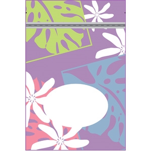 Monstera Nui Lavender Medium Stand Up Zipper Pouches