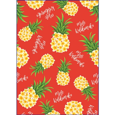 Plumeria Pineapple Mele Kalikimaka Wiki Wrap