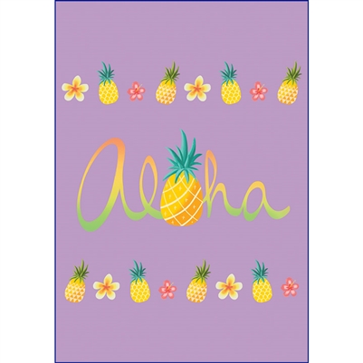 Aloha Pineapple Glitter Note Cards