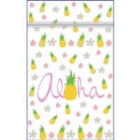 Aloha Pineapple Large Stand Up Zipper Pouches - Bulk 100-count