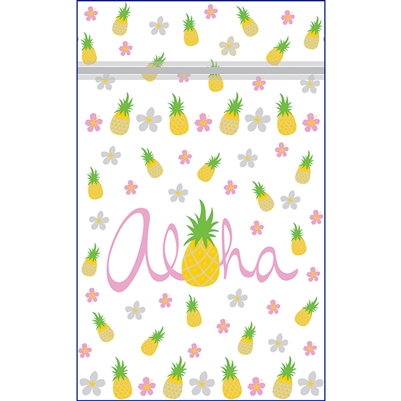 Aloha Pineapple Medium Stand Up Zipper Pouches