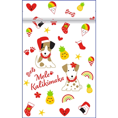 Bow Wow Mele Kalikimaka Small Stand Up Zipper Pouches