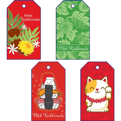 Hang Tags - Christmas Floral Assortment, 16 count