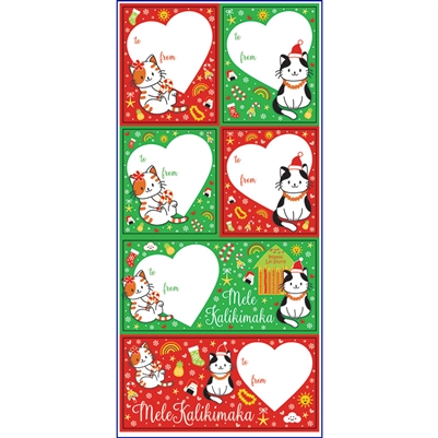 Meow  Mele Kalikimaka Gift Tags