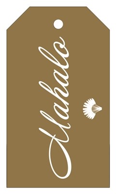Hang Tags - Mahalo Gold, 12-count