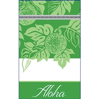 `Ulu Green Aloha Large Stand Up Zipper Pouches