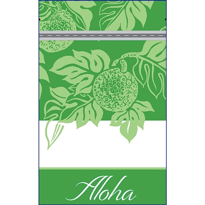 `Ulu Green Aloha Medium Stand Up Zipper Pouches