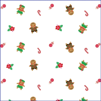 Gingerbread Hula Cello Wrap - 30" x 10' (120") continuous roll