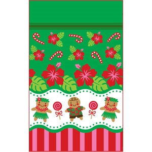 Gingerbread Hula Small Stand Up Zipper Pouches - Bulk 100-count