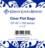 Clear Flat Cello Bags 4" x 6" - Bulk 100-count