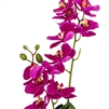 Artificial Real Touch Orchid - Double Spray with Leaves - Purple