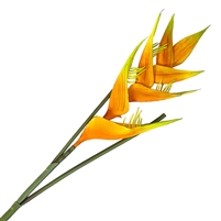 Artificial Real Touch Heliconia Medium - Yellow