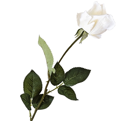 Real Touch Medium White Rose