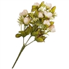 Artificial Silk Flowers Small Bunch Rose Bud - Pink/White