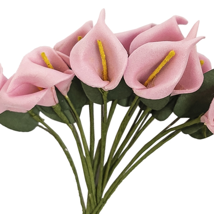 Artificial 144 Mini Calla Lily Craft Flowers - Pink