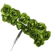 Artificial Silk Flowers Mini Rose Craft Flowers - Green