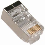 Shielded Modular Connectors, 8 Position RJ45 (8P8C), 50 Pieces, Item# 14-8P8C-SH-050