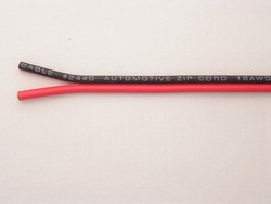 Automotive Zip Cord Speaker Wire 18 AWG x 2 Black/Red, 250 feet: Item # 90-2440-00-0250