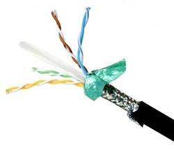 DataMax Extreme Ethernet Cat 6|6a, Hi Flex â€“ 26 AWG, 4 pair, shielded, TPE, Black. Item number 90-5048-1000