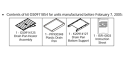 G50911854 CONDENSATE DRAIN PAN HEATER