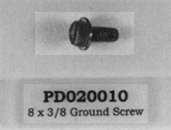 PD020010 10 X 3/8 GREEN GROUNDING SCREW