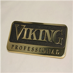 PE010068 Logo 6" Black and Brass