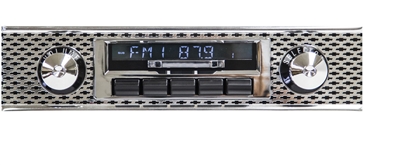 Custom Autosound 1955 1956 Chevy Radio - Slidebar With Bluetooth