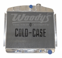 Cold Case 1955 1956 Chevy Radiator - Front 6 Cyl Mount (OS)