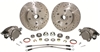 CPP 1955 1956 1957 Chevy Complete Front & Rear Disc Brake Kit - Orginal Spindles