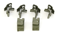 1955 1956 1957 Chevy Gas (or Fuel) and Brake Line Frame Clips, Inside Frame, 6 Piece Set