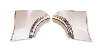 1956 Chevy Stainless Fender Skirt Scuff Pads - Pair