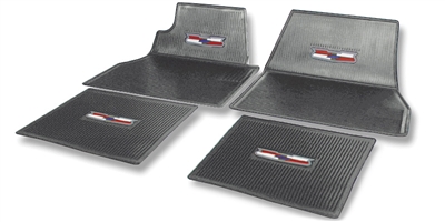 1955 1956 1957 Chevy Floor Mats with Crest Logo, Gray