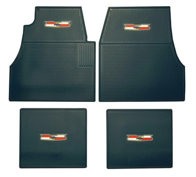 1955 1956 1957 Chevy Floor Mats with Crest Logo, Blue