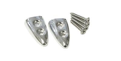 1955 1956 1957 Chevy Chrome Pull Strap Tips with Screws - Pair