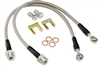 1955 1956 1957 Chevy Braided Stainless Front Disc Brake Hose w/ 7/16'' Banjo Fittings, 16'' Long