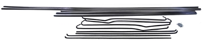 1955 1956 1957 Chevy Window Fur Channel Weatherstrip Kit, 2-Dr Sedan with No Vent Windows (OS)
