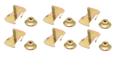 1955 1956 1957 Chevy Paint Divider Moulding Clip Set, 1955-1956 All, 1957 150, 6 Pieces