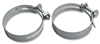 1957 Chevy Gas Tank Filler Pipe Hose Clamps - Pair