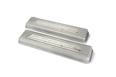 LS Classic - SB Chevy Cast Aluminum Valve Covers LS Classic Script Cast Finish