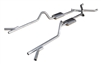 Pypes 1955 1956 1957 Chevy 2.5" Exhaust kit, Sedan/Hardtop, Crossmember Back, With X-Pipe and Cutouts