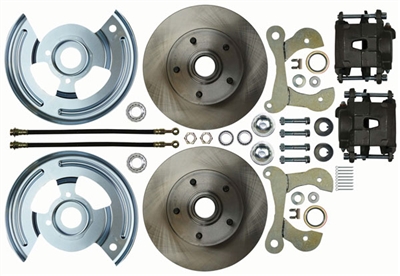 1955 1956 1957 Chevy Right Stuff Front Disc Brake Conversion Kit for 15"+ Wheels - Without Master/Booster (OS)