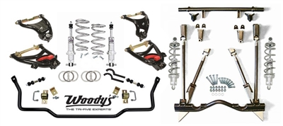 1955 1956 1957 Chevy Woody's Hot Rodz 4-Corner Coilover Suspension Package