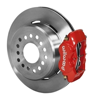 1955 1956 1957 Chevy Wilwood Rear Brake Kit for 9" - Red Calipers (OS)