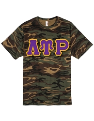 Camouflage T-Shirt with 6-Inch Greek Letters