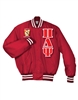 PREMIUM Satin Baseball Jacket</b> with <b>4.5-Inch Greek Letters