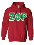Pullover Hooded Sweatshirt with 6-Inch Greek Letters