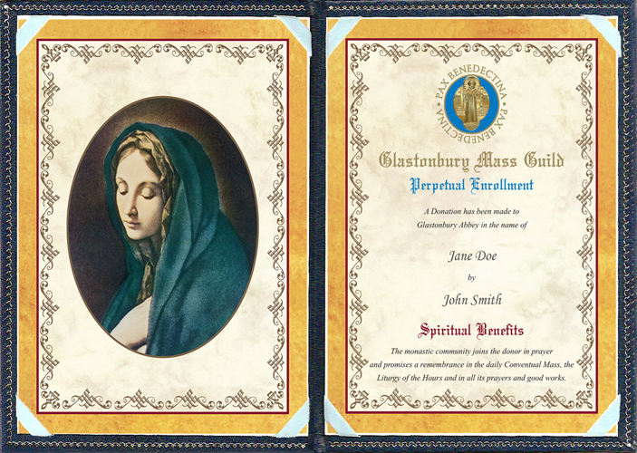 sorrowful madonna painting perpetual spiritual enrollment card